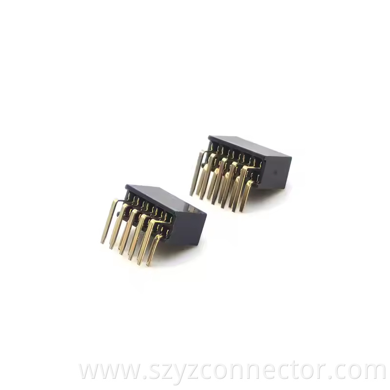 1.27mm Pitch Female Header Connector Dual Row Right Angle H3.44.3mm 25P U Type (3)